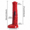 FAAK – gode cheval coloré rouge et noir pour femme, jouet sexuel, faux pénis, chien loup, masturbation, jeux pour adultes, nouve