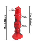 FAAK – gode cheval coloré rouge et noir pour femme, jouet sexuel, faux pénis, chien loup, masturbation, jeux pour adultes, nouve