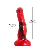 FAAK – gode cheval coloré rouge et noir pour femme, jouet sexuel, faux pénis, chien loup, masturbation, jeux pour adultes, nouve