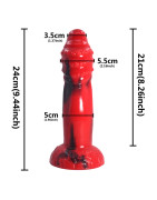 FAAK – gode cheval coloré rouge et noir pour femme, jouet sexuel, faux pénis, chien loup, masturbation, jeux pour adultes, nouve