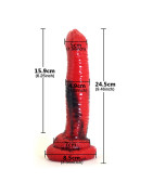FAAK – gode cheval coloré rouge et noir pour femme, jouet sexuel, faux pénis, chien loup, masturbation, jeux pour adultes, nouve