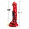 FAAK – gode cheval coloré rouge et noir pour femme, jouet sexuel, faux pénis, chien loup, masturbation, jeux pour adultes, nouve