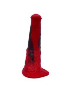 FAAK – gode cheval coloré rouge et noir pour femme, jouet sexuel, faux pénis, chien loup, masturbation, jeux pour adultes, nouve