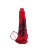 FAAK – gode cheval coloré rouge et noir pour femme, jouet sexuel, faux pénis, chien loup, masturbation, jeux pour adultes, nouve