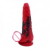 FAAK – gode cheval coloré rouge et noir pour femme, jouet sexuel, faux pénis, chien loup, masturbation, jeux pour adultes, nouve