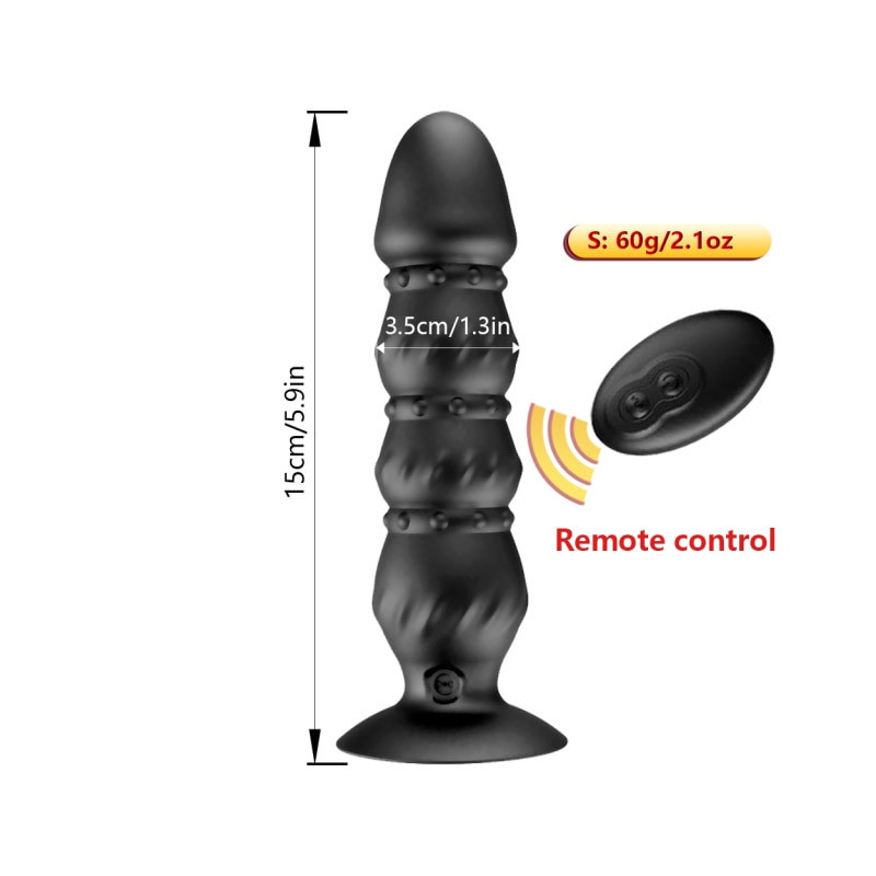 Godemiché Anal sans fil pour hommes, 10 vitesses, masseur de Prostate, ventouse unisexe, stimulateur de point G, vibrateur de pé
