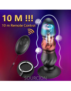 Godemiché Anal sans fil pour hommes, 10 vitesses, masseur de Prostate, ventouse unisexe, stimulateur de point G, vibrateur de pé