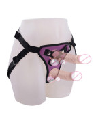 Gode Double avec anneaux pour hommes, avec harnais, ceinture, jeux pour adultes, jouets sexuels pour adultes | AliExpress