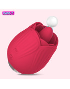 Jouet vibrateur Rose puissant pour femmes, avec léchage de langue, mamelon Oral, stimulateur de Clitoris, jouets Sexy pour adult