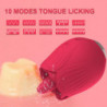 Jouet vibrateur Rose puissant pour femmes, avec léchage de langue, mamelon Oral, stimulateur de Clitoris, jouets Sexy pour adult