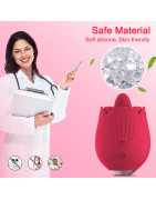 Jouet vibrateur Rose puissant pour femmes, avec léchage de langue, mamelon Oral, stimulateur de Clitoris, jouets Sexy pour adult