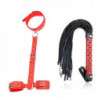 SMLOVE Jouets sexuels érotiques pour Couples femme Sexy BDSM Bondage menottes cou collier fouet pour jouets pour adultes esclave