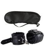 BDSM – jouets sexuels en cuir PU réglables, menottes en peluche, menottes à la cheville, contraintes de Bondage, jouet sexuel fé