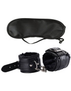 BDSM – jouets sexuels en cuir PU réglables, menottes en peluche, menottes à la cheville, contraintes de Bondage, jouet sexuel fé