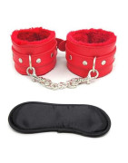 Ensemble de jouets de retenue de Bondage, menottes, masque pour les yeux, jeu pour adultes, jouets érotiques, produit sexuel pou