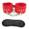 Ensemble de jouets de retenue de Bondage, menottes, masque pour les yeux, jeu pour adultes, jouets érotiques, produit sexuel pou