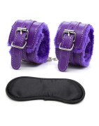 Ensemble de jouets de retenue de Bondage, menottes, masque pour les yeux, jeu pour adultes, jouets érotiques, produit sexuel pou