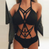 Ensemble de sous vêtements pour femmes, ceintures de jarretelles Sexy, taille à jambe, sangles Cage, soutien gorge, jarretelles,