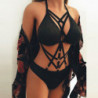 Ensemble de sous vêtements pour femmes, ceintures de jarretelles Sexy, taille à jambe, sangles Cage, soutien gorge, jarretelles,
