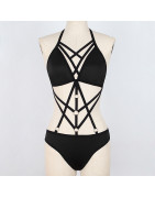 Ensemble de sous vêtements pour femmes, ceintures de jarretelles Sexy, taille à jambe, sangles Cage, soutien gorge, jarretelles,