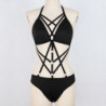 Ensemble de sous vêtements pour femmes, ceintures de jarretelles Sexy, taille à jambe, sangles Cage, soutien gorge, jarretelles,