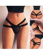 Culotte Sexy taille haute pour femmes, Lingerie transparente, sous vêtements en Nylon, culotte érotique pour adultes, grande tai