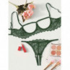 Ensemble de Lingerie Sexy en Dentelle pour Femme, Sous Vêtements de Nuit, Anneau en Acier, Pyjama, Jarretelles, Nouvelle Collect
