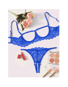 Ensemble de Lingerie Sexy en Dentelle pour Femme, Sous Vêtements de Nuit, Anneau en Acier, Pyjama, Jarretelles, Nouvelle Collect