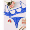 Ensemble de Lingerie Sexy en Dentelle pour Femme, Sous Vêtements de Nuit, Anneau en Acier, Pyjama, Jarretelles, Nouvelle Collect