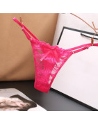 Culotte en dentelle avec nœud pour femmes, string et string, couleur unie, slip Transparent, Lingerie Sexy | AliExpress