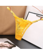 Culotte en dentelle avec nœud pour femmes, string et string, couleur unie, slip Transparent, Lingerie Sexy | AliExpress