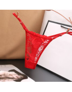 Culotte en dentelle avec nœud pour femmes, string et string, couleur unie, slip Transparent, Lingerie Sexy | AliExpress