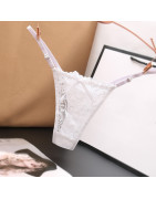 Culotte en dentelle avec nœud pour femmes, string et string, couleur unie, slip Transparent, Lingerie Sexy | AliExpress