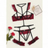 Pyjama jarretelles en dentelle pour femmes, Lingerie Sexy, sous vêtements de nuit, anneau en acier, Lingerie intime, ensemble so