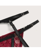 Pyjama jarretelles en dentelle pour femmes, Lingerie Sexy, sous vêtements de nuit, anneau en acier, Lingerie intime, ensemble so