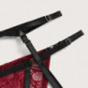 Pyjama jarretelles en dentelle pour femmes, Lingerie Sexy, sous vêtements de nuit, anneau en acier, Lingerie intime, ensemble so
