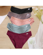 Lot de 5 culottes en coton pour femmes, sous vêtements féminins, couleur unie, Lingerie Sexy, slips intimes | AliExpress