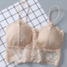 Soutien gorge en dentelle pour femmes, sans manches, solide, Bralette non rembourrée, Bustier, fermeture éclair au dos, débardeu