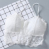 Soutien gorge en dentelle pour femmes, sans manches, solide, Bralette non rembourrée, Bustier, fermeture éclair au dos, débardeu