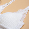 DERUILADY Soutien gorge en dentelle sans armature pour femmes, sous vêtement sexy avec fermeture à l&#39;avant, lingerie confort