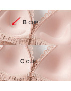 DERUILADY Soutien gorge en dentelle sans armature pour femmes, sous vêtement sexy avec fermeture à l&#39;avant, lingerie confort