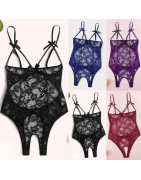 Teddy – Lingerie érotique en dentelle pour femmes, soutien gorge ouvert, vêtements de nuit Sexy, Costumes sexuels, grande taille