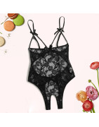 Teddy – Lingerie érotique en dentelle pour femmes, soutien gorge ouvert, vêtements de nuit Sexy, Costumes sexuels, grande taille