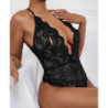 Body en dentelle pour femmes, Lingerie Sexy, vêtements de nuit en maille, dentelle florale transparente, sous vêtements, Costume