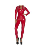Body en cuir verni pour femmes, combinaison en Latex, Sexy, combinaison complète, manches longues, Leggings, Lingerie érotique |