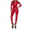 Body en cuir verni pour femmes, combinaison en Latex, Sexy, combinaison complète, manches longues, Leggings, Lingerie érotique |