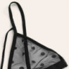 Ensemble De Lingerie en dentelle transparente pour femmes, grande taille, Sexy, soutien gorge + string, sous vêtements noirs, vê