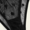 Ensemble De Lingerie en dentelle transparente pour femmes, grande taille, Sexy, soutien gorge + string, sous vêtements noirs, vê