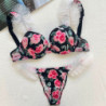 Sexy strass confortable Lingerie Femme ensemble Push Up soutien gorge Victoria&#39;s Secret femmes Lingerie ensemble 2 pièces ma