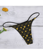 String confortable respirant sans couture pour femmes, culotte Sexy taille basse, string G, sous vêtements intimes imprimés à la